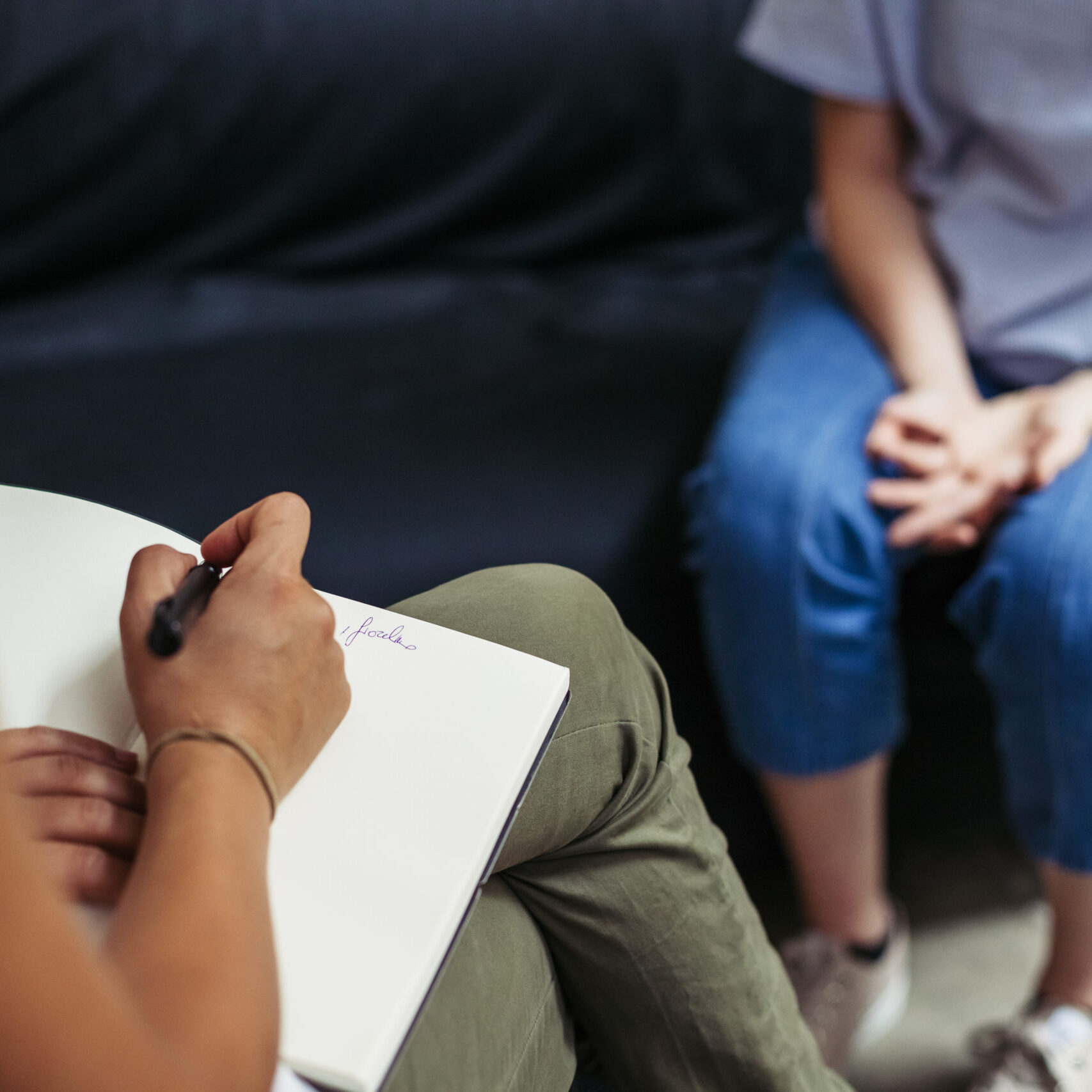 two people in a counseling session